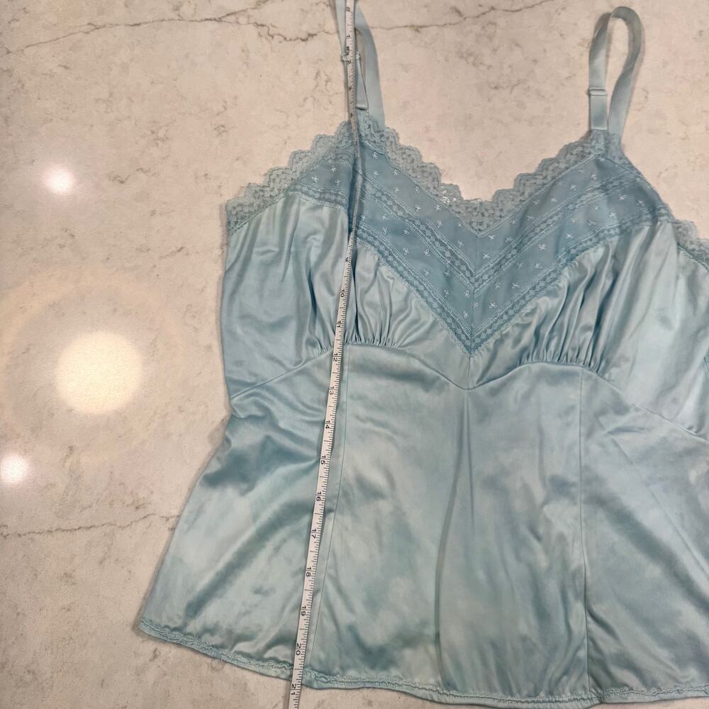 Vintage Baby Blue Lace Babydoll Camisole Women's XS/Small Y2K Coquette Sabrina - Picture 4 of 8